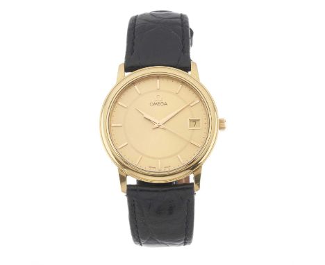 Omega A wrist watchCase: Signed. 18ct gold. Common Control Mark. Reference 1961050/3961050. Serial 54xxxxxx. Length: 38.7mm. 