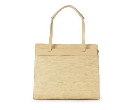Louis Vuitton, an epi Croisette PM handbag, designed with a structured shape with a textured vanilla epi leather exterior, fe