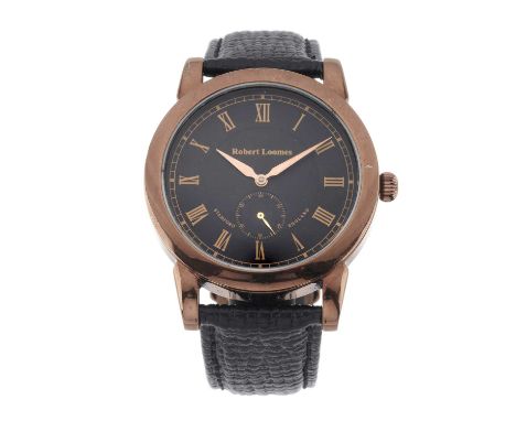 Robert LoomesA Copper Black 42 wrist watchCase: Signed. PVD-coated stainless steel. Exhibition case back. Length: 47.3mm. Wid