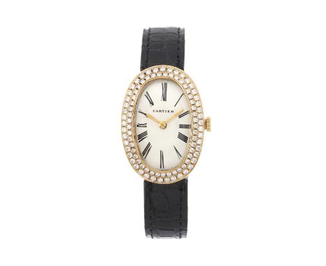 CartierA Baignoire wrist watchCase: Signed. Yellow metal. Swiss assay marks. Stamped 18k. Reference 78094. Serial 15xx. Facto