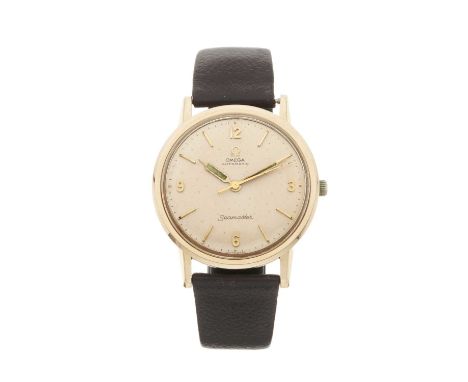 Omega A Seamaster wrist watchCase: Signed. 9ct gold. Hallmarks for Birmingham 1963. Reference 1655003. Serial 26xxxx. Present