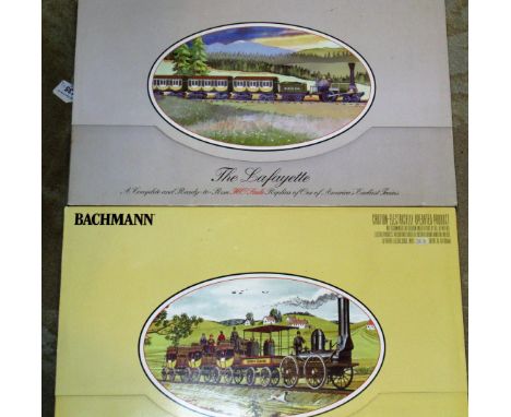 Two cased Bachmann 'HO' electric train sets, comprising: 'The Lafayette' and the 'De Witt Clinton' (00628) & (00641).