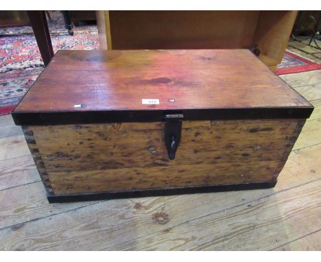 An early 20th century oak trunk 66cm wide.