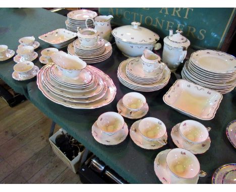 A mid-20th century Swedish Hackefors dinner service, comprising: large soup tureen, coffee pot, milk jug, open sugar bowl, gr