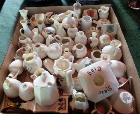 A large collection of crested china, to include examples by: Carlton China, Shelley, Foley China, W H Goss and others.