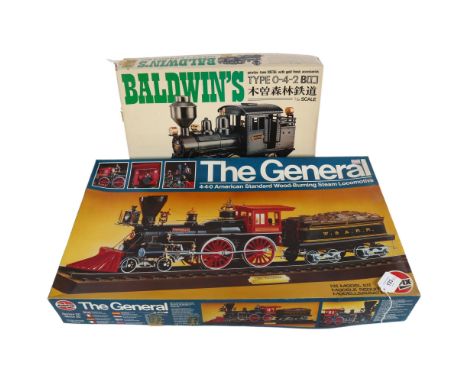 An Airfix The General 4-4-0 American Standard wood-burning steam locomotive 1/25 scale plastic model display kit, and Wagner 