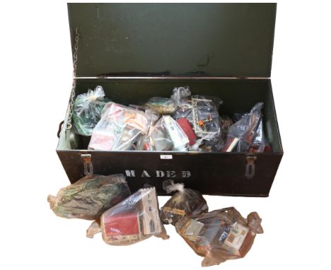 A large quantity of model railway accessories, including various plastic buildings, figures, signalling items, trees and othe