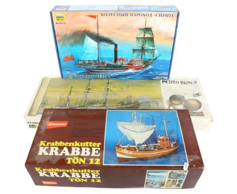 REVELL - a 19th century Portuguese Naval Ship "Pedro Nunes" plastic model display kit, kit ref. H-399:1000, a Grauptner Krabb