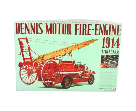 BANDAI - a Dennis Motor Fire Engine 1914, 1/16 scale plastic model display kit, kit ref. 8055-3800, kit appears complete and 