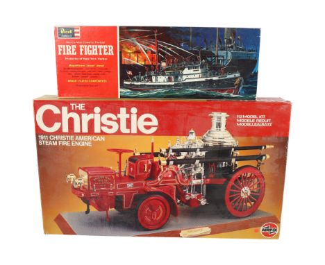 AIRFIX - the Christie, 1911 Christie American steam fire engine plastic model kit, 1:12 scale, appears complete and in origin