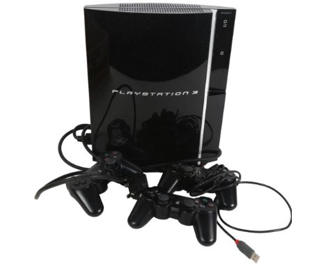 A PlayStation 3 console, with 3 associated controllers, controllers are wireless if necessary

In working order 