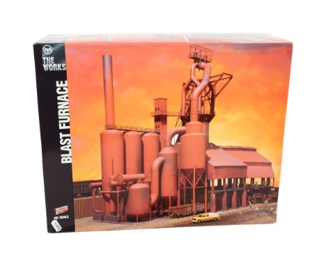 WALTHERS CORNERSTONE SERIES - USS The Works, HO scale structure kit, blast furnace, kit ref. 933-3054, appears complete and u