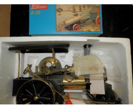 Wilesco Brass water engine & water cart Boxed excellent