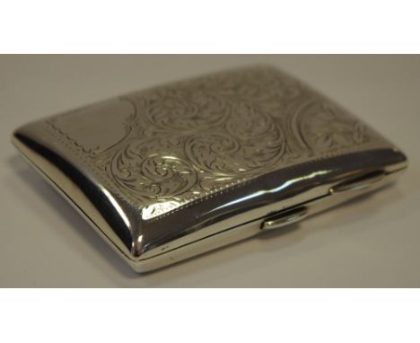 A silver cigarette case, Birmingham 1916