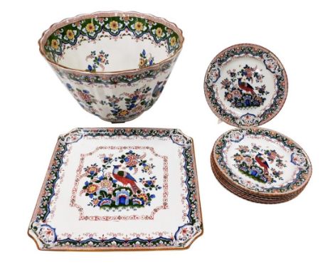 Various Booths Old Dutch pattern wares, to include a large planter 31cm diameter, 19cm high, a rectangular serving plate, 29c