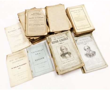 Various local related ephemera, of financial reform Allmanc 1890, Church of England monthly review, related ephemera, The Lon