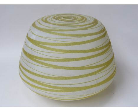 A mid Century gold striped light shade