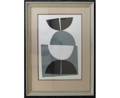 SIR TERRY FROST (1915-2003) (ARR):  A framed and glazed mixed media collage of geometric shapes in grey, black and white.  Pe