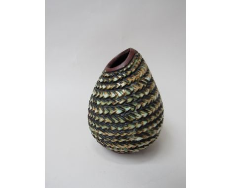 A Poole Atlantis range vase by Jenny Haig. 13cm high. Impressed marks to base