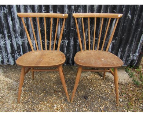 A pair of 1960's Ercol dining chairs 