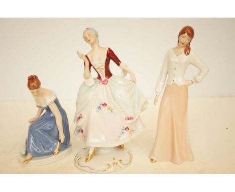 3 Royal Dux figures all with pink lozenge 