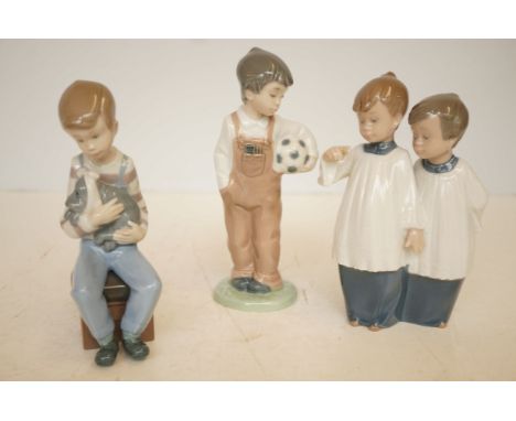 3x Nao figures of young boys 