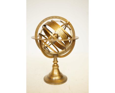 Brass armillary globe 