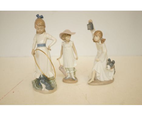 3x Nao figures of young girls 