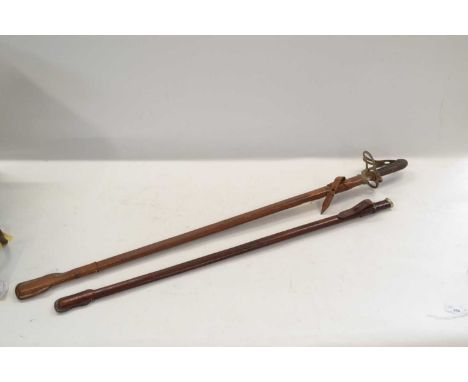 Early 20th Century Edwardian 1821 pattern Infantry Officer's sword in leather coated scabbard made by Firmin, blade made by F