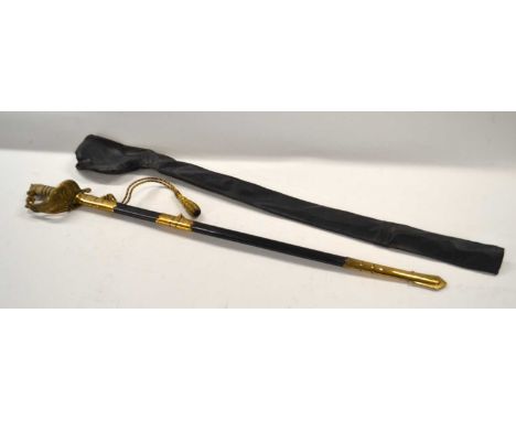 George V 1827 pattern Naval Officer's sword by Alfred Shannon, 86 Fore Street, Devonport, pipe backed blade impressed number 