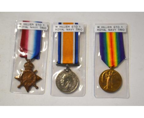 First World War British medal trio to include 1914-15 Star, 1914-18 War Medal and 1914-1919 Victory medal impressed to K 1550