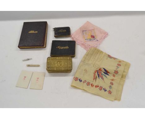 Small quantity of First World War related items to include 1914 Christmas Queen Mary tin with 1914 card and one original ciga