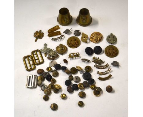 Quantity of 20th Century First and Second World War British cap badges to include Royal Engineers, Royal Artillery, Royal Air