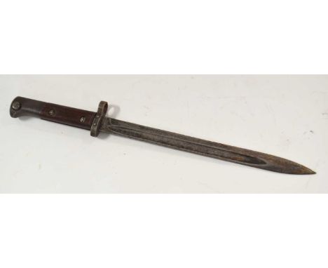 20th Century Czech model 1924 bayonet lacking scabbard, blade stamped CSZU, overall length 43cm (a/f)