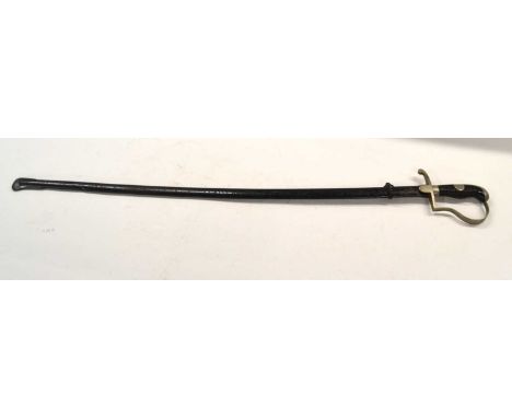 Imperial German Officers dress sword with black painted steel one hanger scabbard, mark to spine of blade "E &amp; F Hoerster