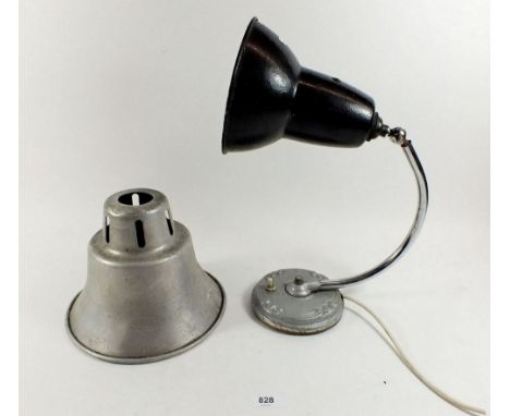 A retro wall light and an aluminium light shade 