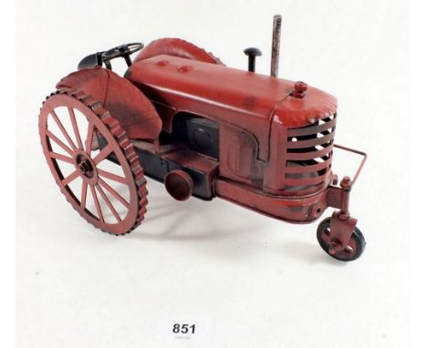 A reproduction model steam tractor 