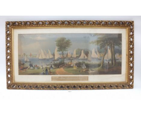 A chromo-lithograph of Wroxham Regatta 1868, by Claude Nursey 