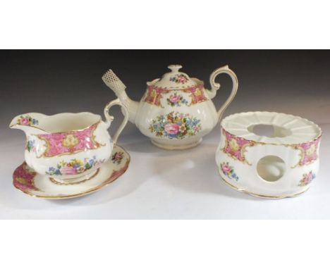 A Royal Albert 'Lady Carlyle' tea service and other items consisting of six cups and saucers, six side plates, six sandwich p