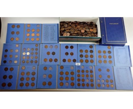 A large quantity of copper/bronze pennies and halfpennies Victorian through Elizabeth II some Heaton Mint approx 7.5 kilos pl