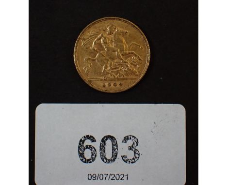 An Edward VII half sovereign 1909, BP in Exergue - Condition: F/VF 