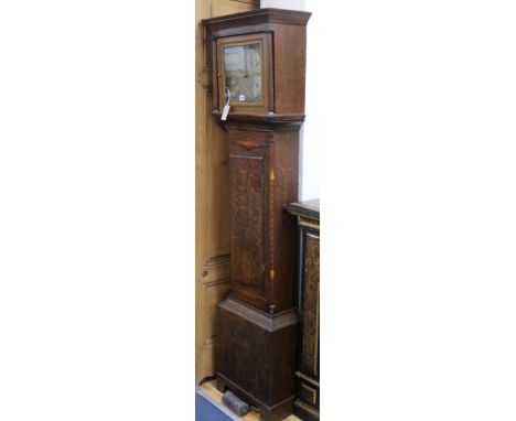 Joseph Thompson of Cirencester. A mid 18th century oak 30 hour longcase clock H.192cm
