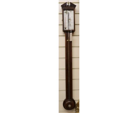 Giabbio, Rochdale. A George III stick barometer H.98cm