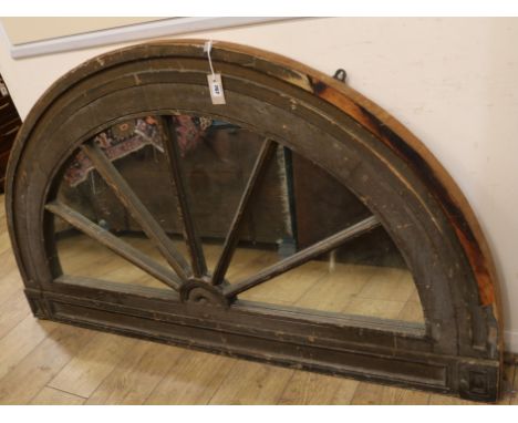 A 19th century mirrored fan light W.166cm