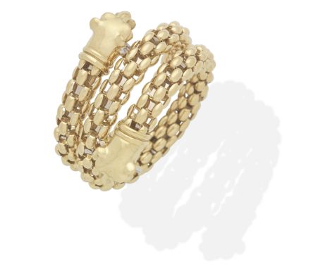 DIAMOND LION BANGLEOf sprung design, accented by brilliant-cut diamonds,  weight approx. 90.0gFor further information on this