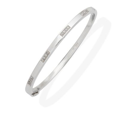 BOODLES: DIAMOND-SET BANGLE, 2006Hinged, set with brilliant-cut diamonds, mounted in 18 carat white gold, signed Boodles, mak