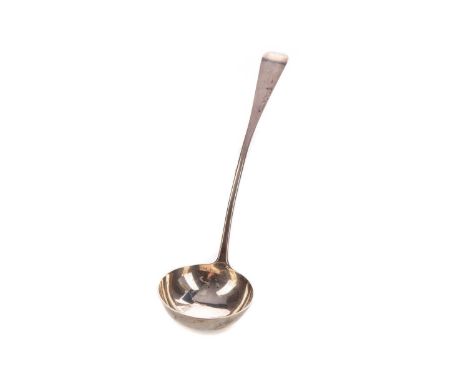 RENFREW MILITIA VICTORIAN SCOTTISH SILVER PUNCH LADLE,with engraved device featuring the Prince of Wales ostrich feathers and