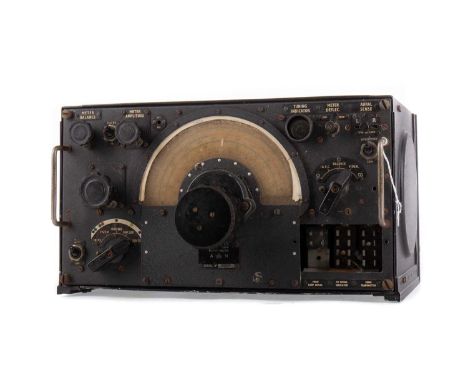 WWII MILITARY ISSUE RAF LANCASTER BOMBER WIRELESS OPERATOR 1155 RADIO,serial no. 2221, type R1155A, with power supply and spe