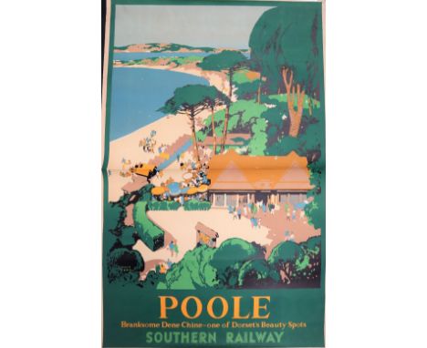 After Leslie Carr (1891-1969)PooleBranksome Dene Chine-One of Dorset's Beauty SpotsSouthern Railways Travel Poster Lithograph