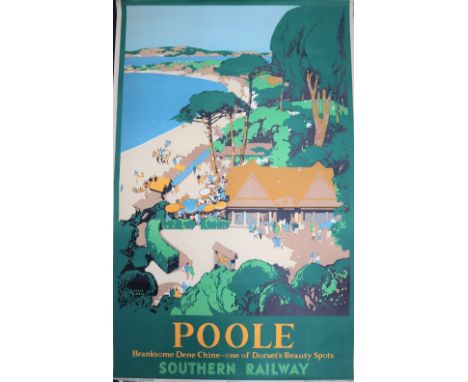 After Leslie Carr (1891-1969)PooleBranksome Dene Chine-One of Dorset's Beauty SpotsSouthern Railways Travel Poster Lithograph